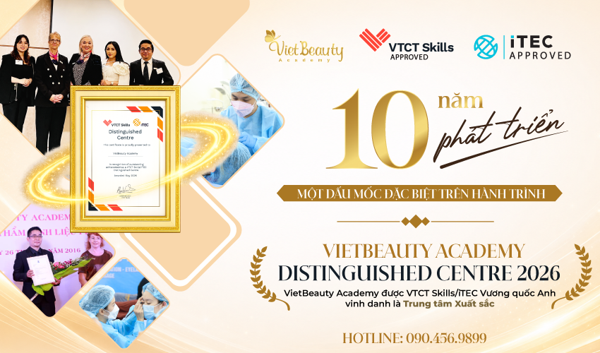 Distinguished Centre Trung tâm Xuất sắc năm 2026 | VietBeauty Academy Distinguished Centre Trung tâm Xuất sắc năm 2026 | VietBeauty Academy
